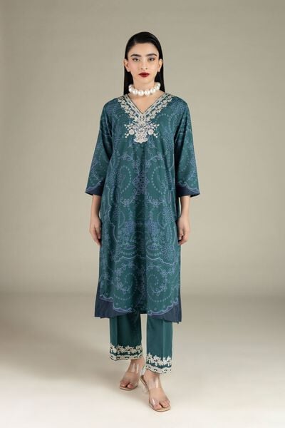 Embroidered | Raw Silk | Pants | USD 23.00