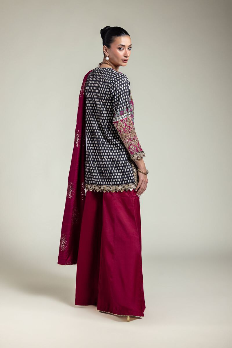 Embroidered | Raw Silk | Printed 3-Piece Set | USD 155.00