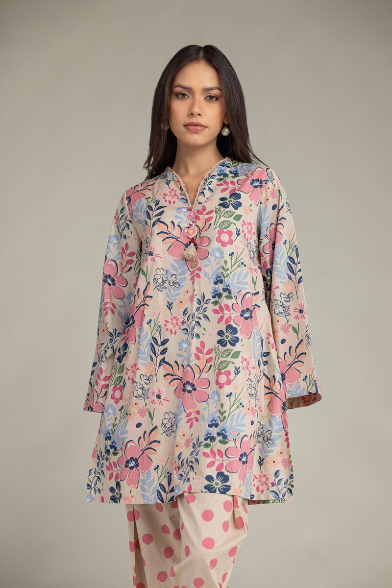 Printed | Cambric | Short Floral Kurta | USD 35.00