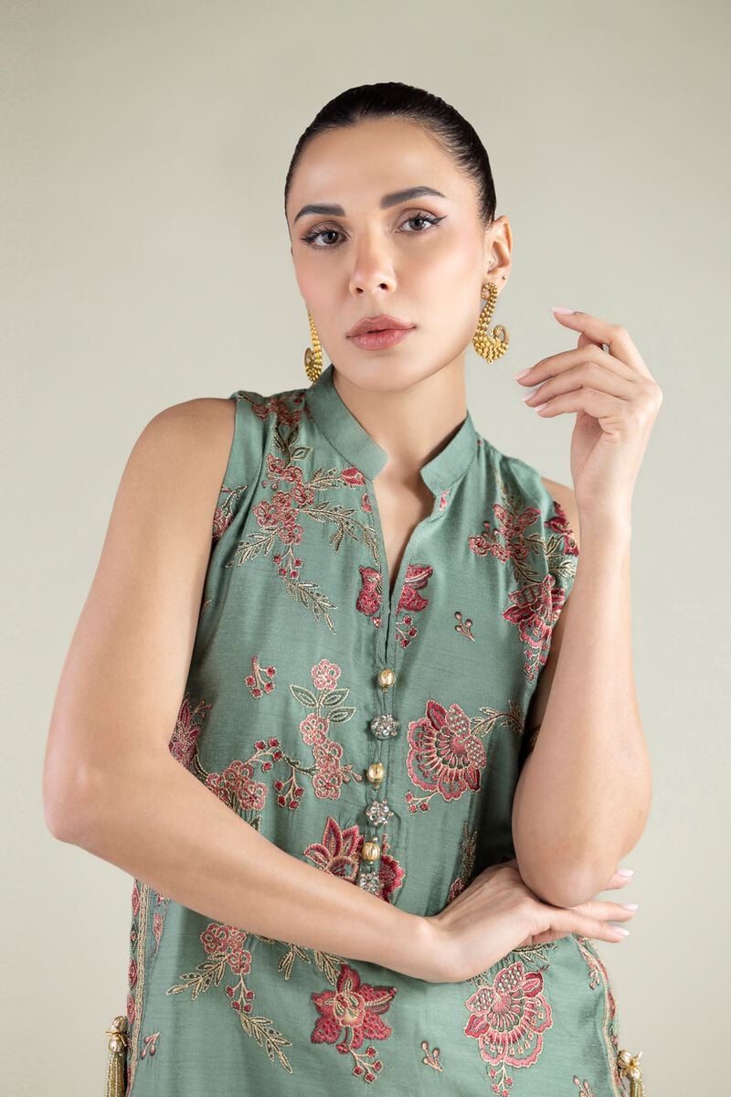 Embroidered | Raw Silk | Kurta | USD 60.00