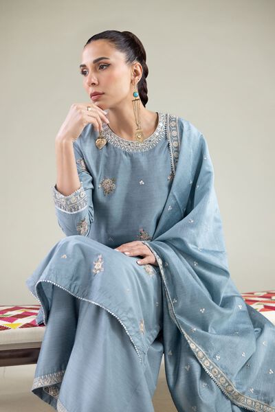 Embroidered | Cotton Net | Dupatta | USD 35.00
