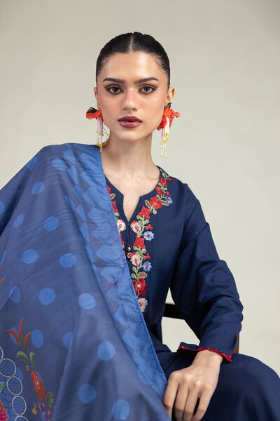 Embroidered | Polyester Silk | Silk Embroidered Dupatta | USD 30.00