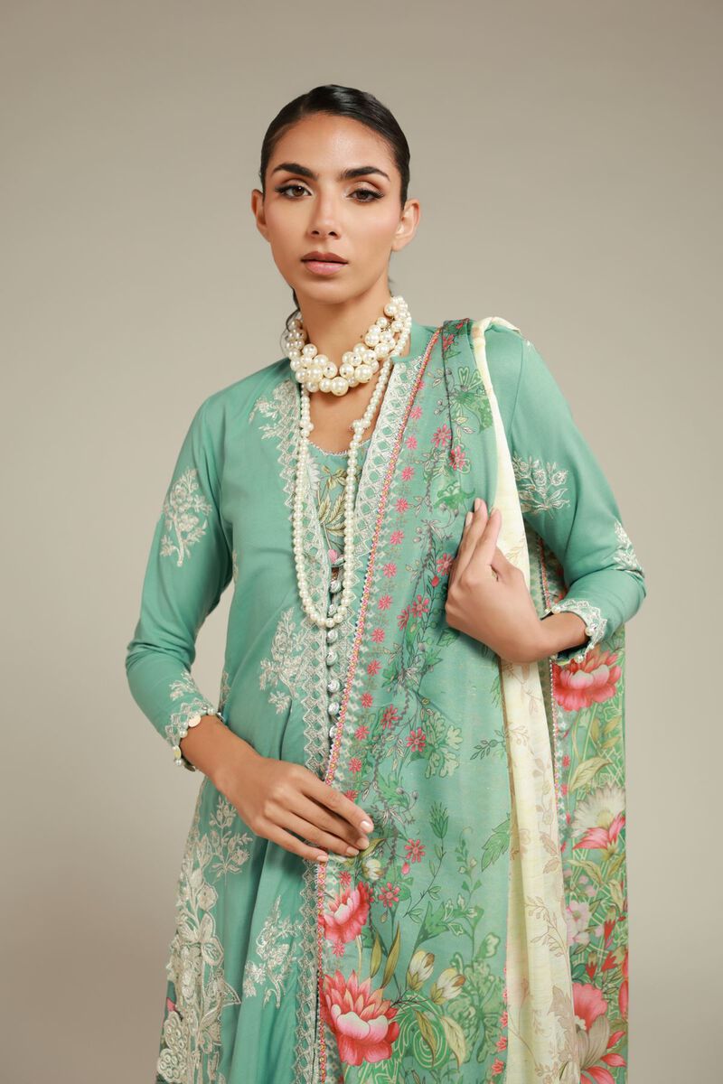 Embroidered | Raw Silk | 2 Piece Co-ord Set | Top and Dupatta | USD 153.00