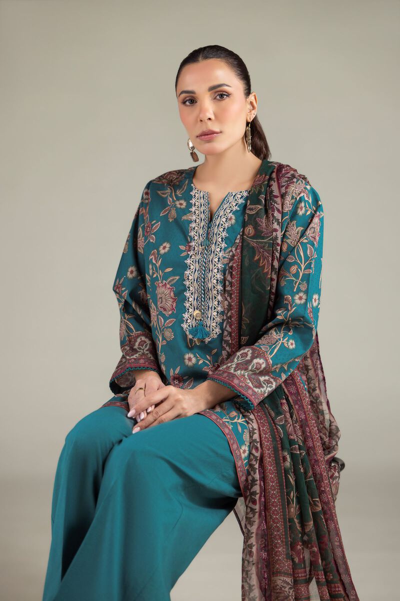 Embroidered | Cotton Dobby | Cotton Tailored 3-Piece | USD 70.00