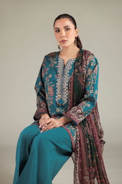 Embroidered | Cotton Dobby | Cotton Tailored 3-Piece | USD 70.00