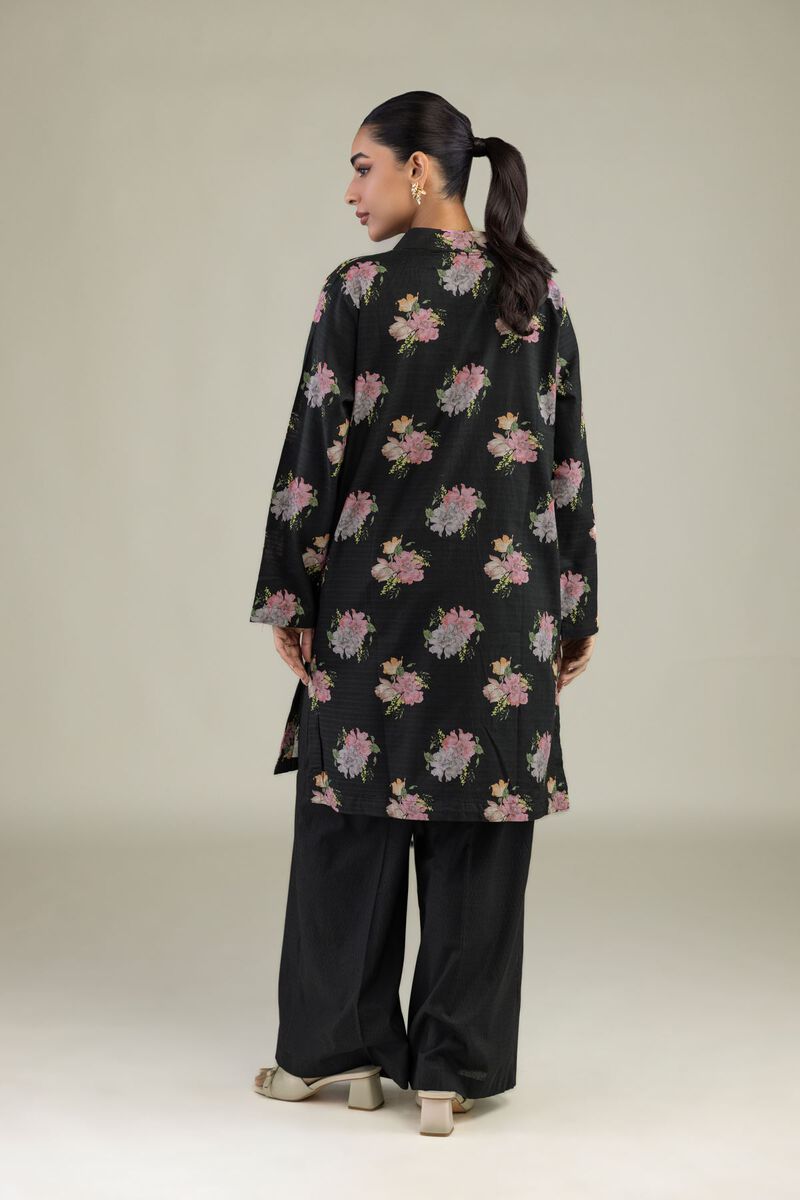 Printed | Cotton Dobby | Black Floral Kurta | USD 30.00