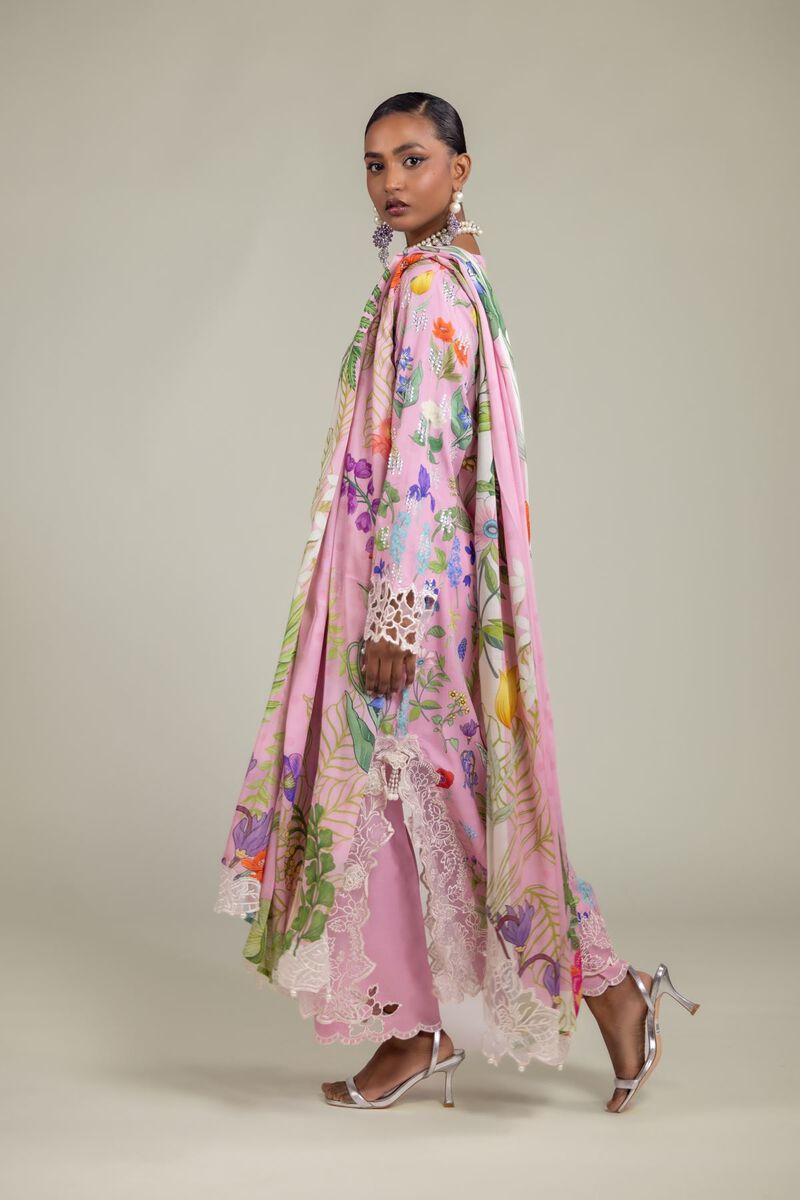 Raw Silk | Floral Embroidered Suit | USD 180.00