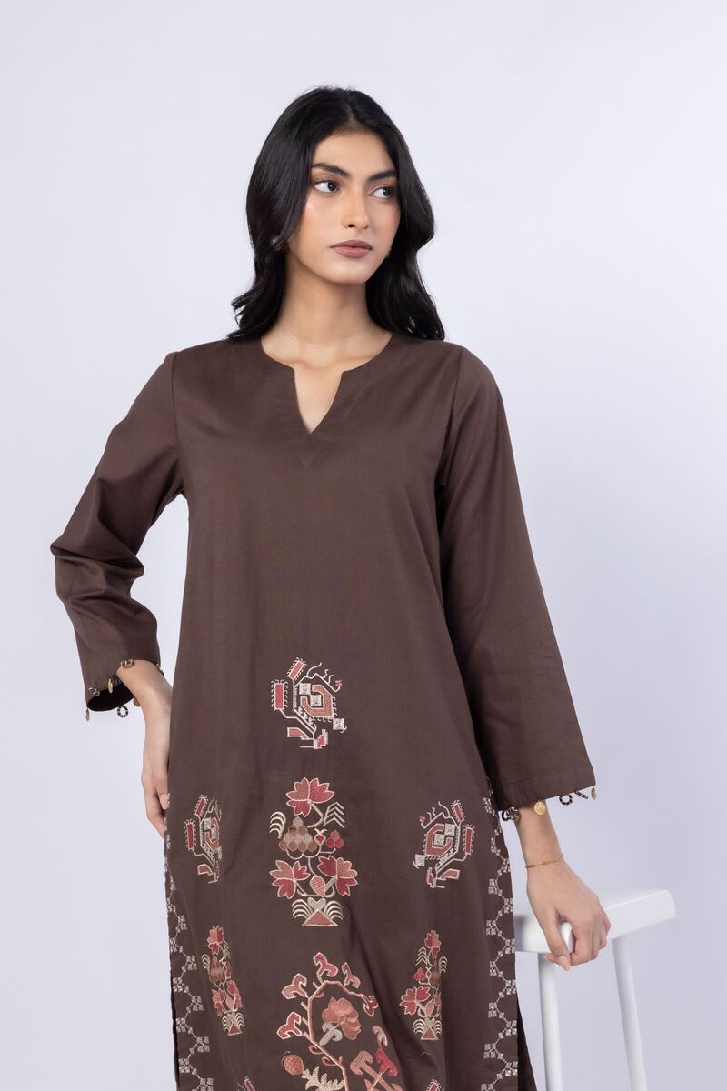 Embroidered | Crosshatch Poplin | Kurta | USD 17.50
