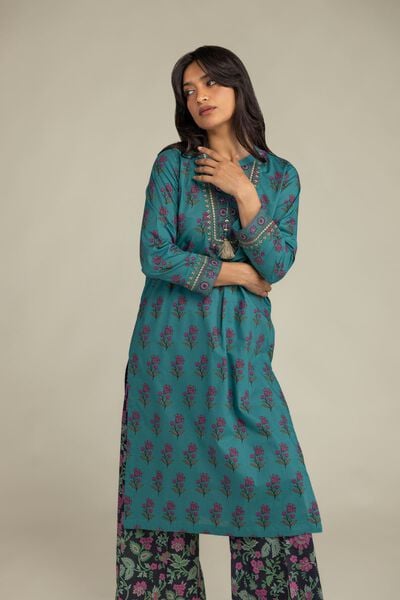 Embroidered | Cambric | Floral Cambric Kurta | USD 40.00