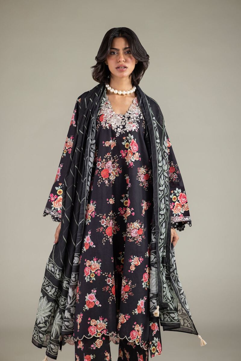 Embroidered | Cambric | Tailored Floral 3-Piece | USD 80.00