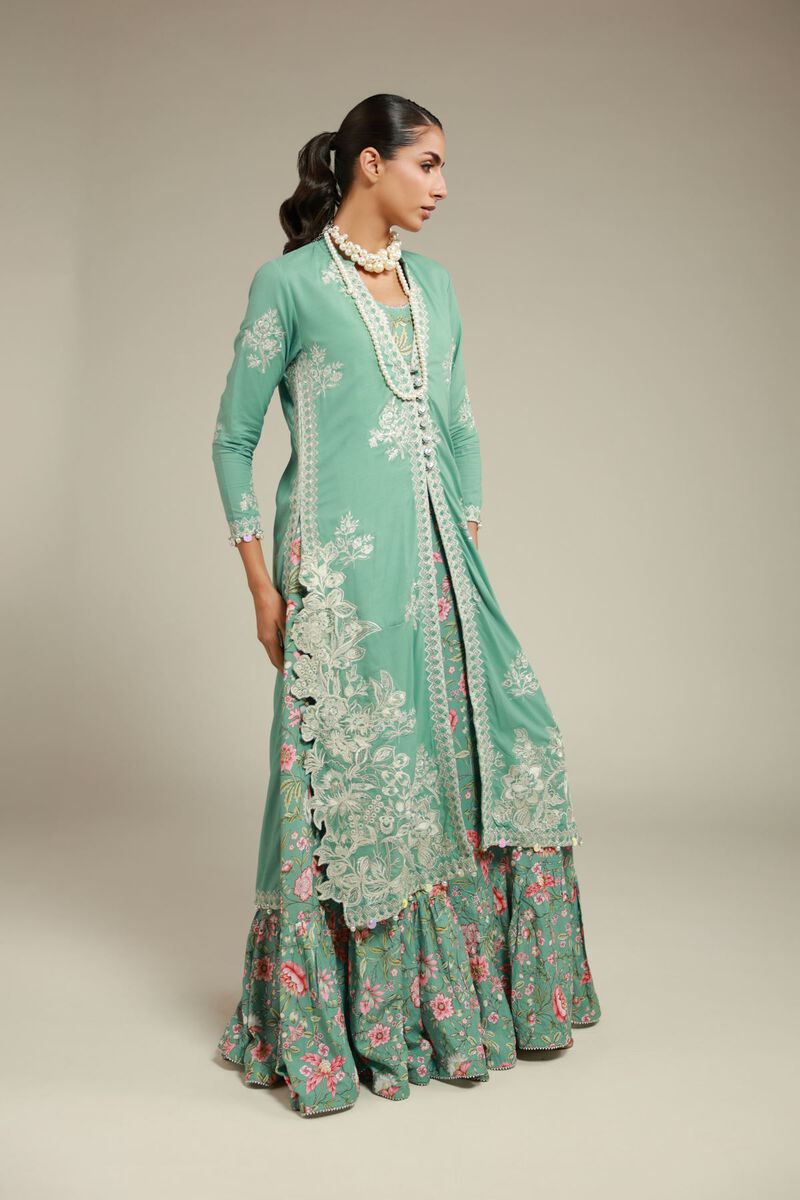 Embroidered | Raw Silk | 2 Piece Co-ord Set | Top and Dupatta | USD 153.00