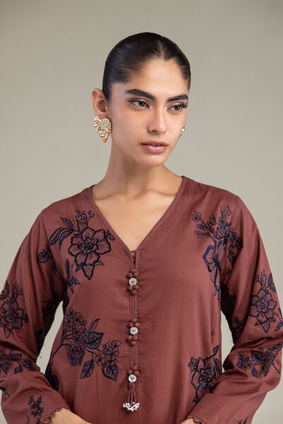 Embroidered | Cambric | Cambric Floral Kurta | USD 60.00