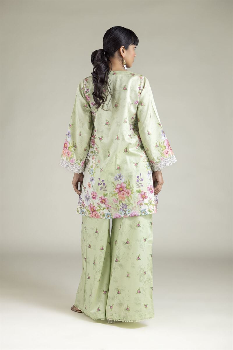 Embroidered | Satin | Tailored 2 Piece | Top and Bottom | USD 60.00