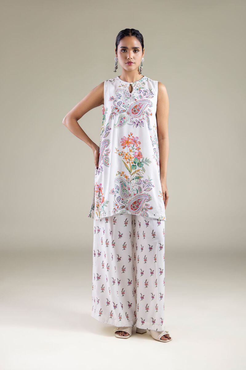 Embroidered | Viscose | Paisley Pants | USD 30.00