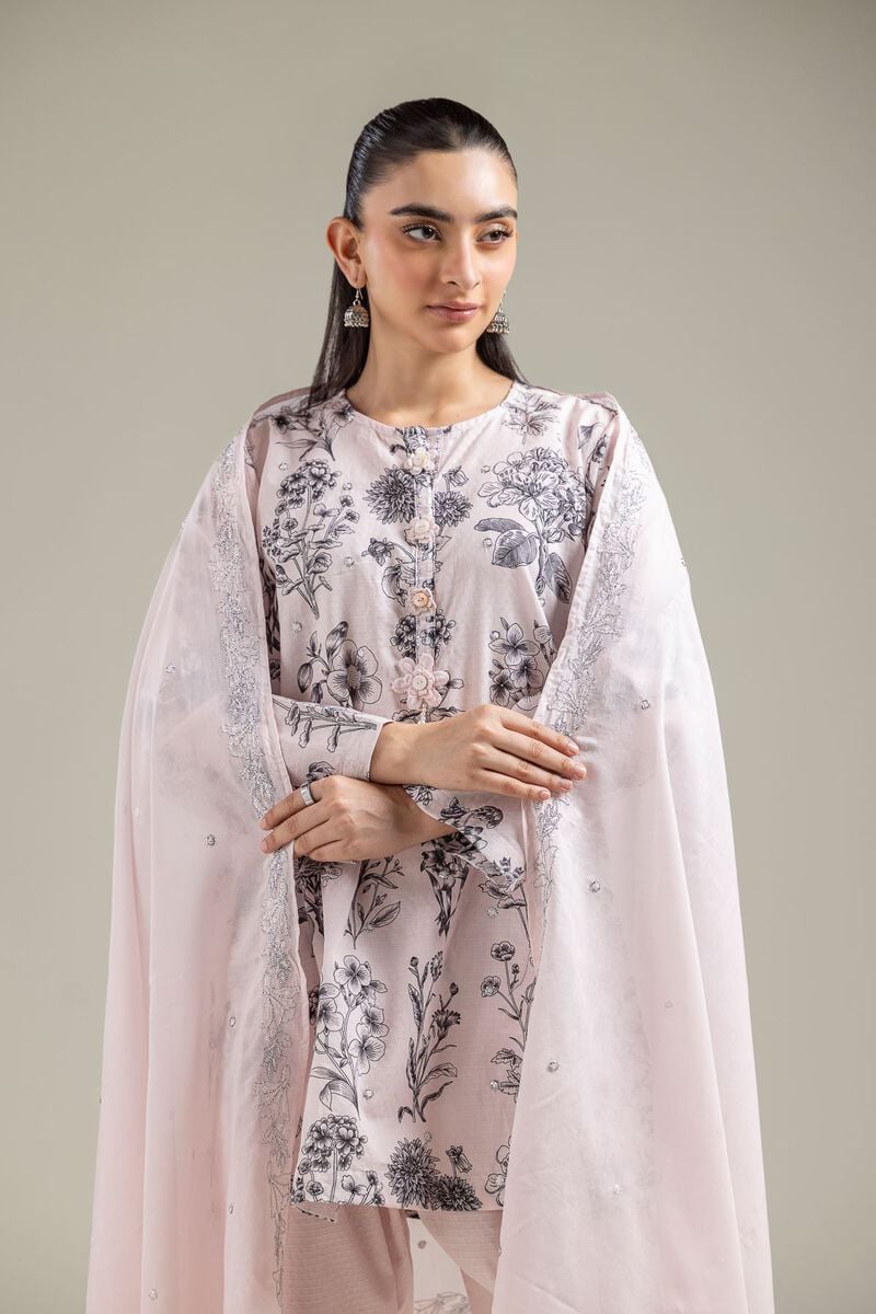 Embroidered | Lawn | Pink Lawn Dupatta | USD 30.00