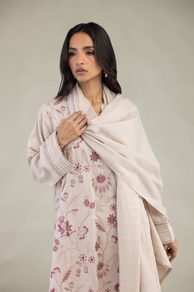 Embroidered | Messuri Dobby | Floral Tailored 3-Piece | USD 85.00