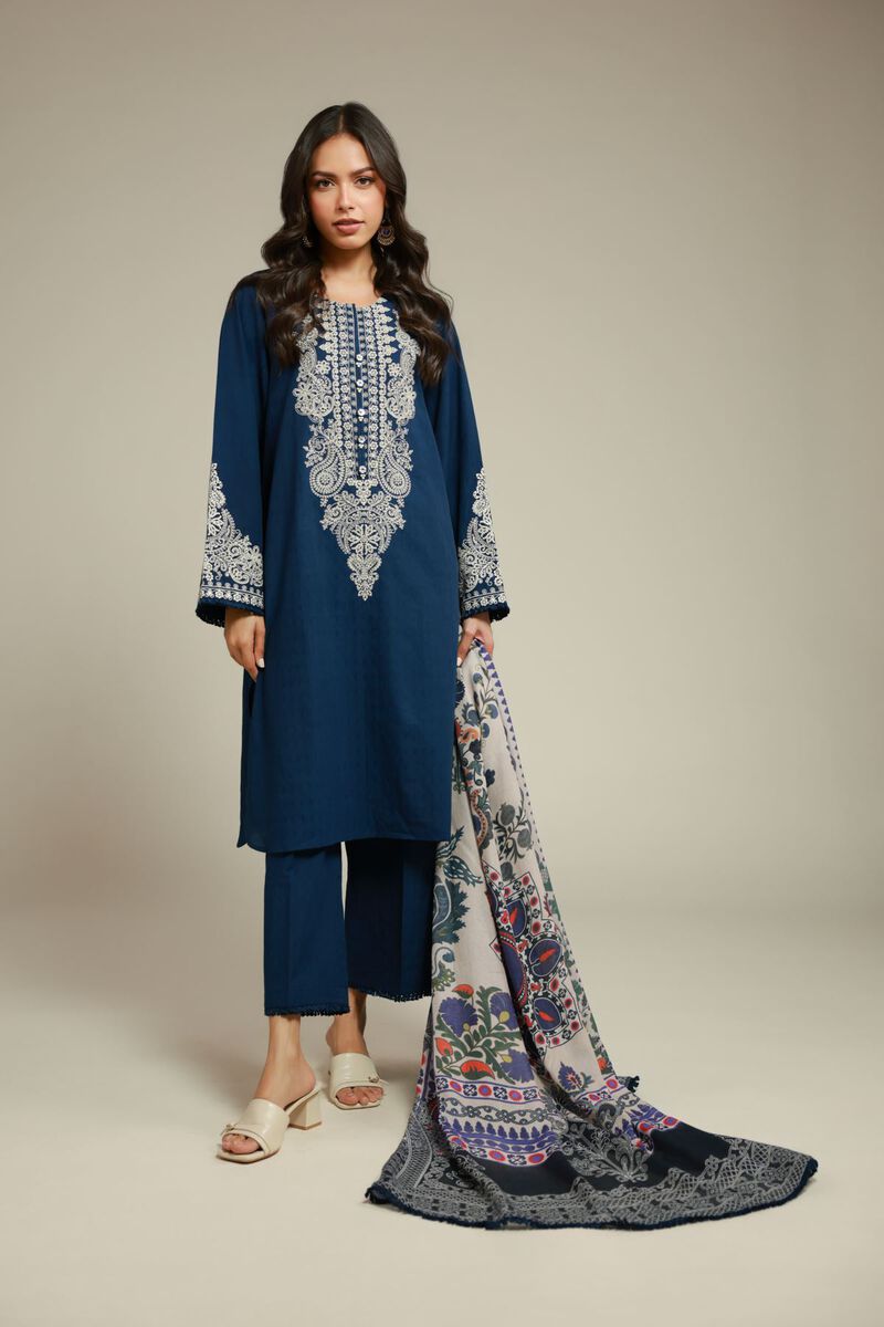 Embroidered | Dobby | Tailored 3-Piece Set | USD 80.00