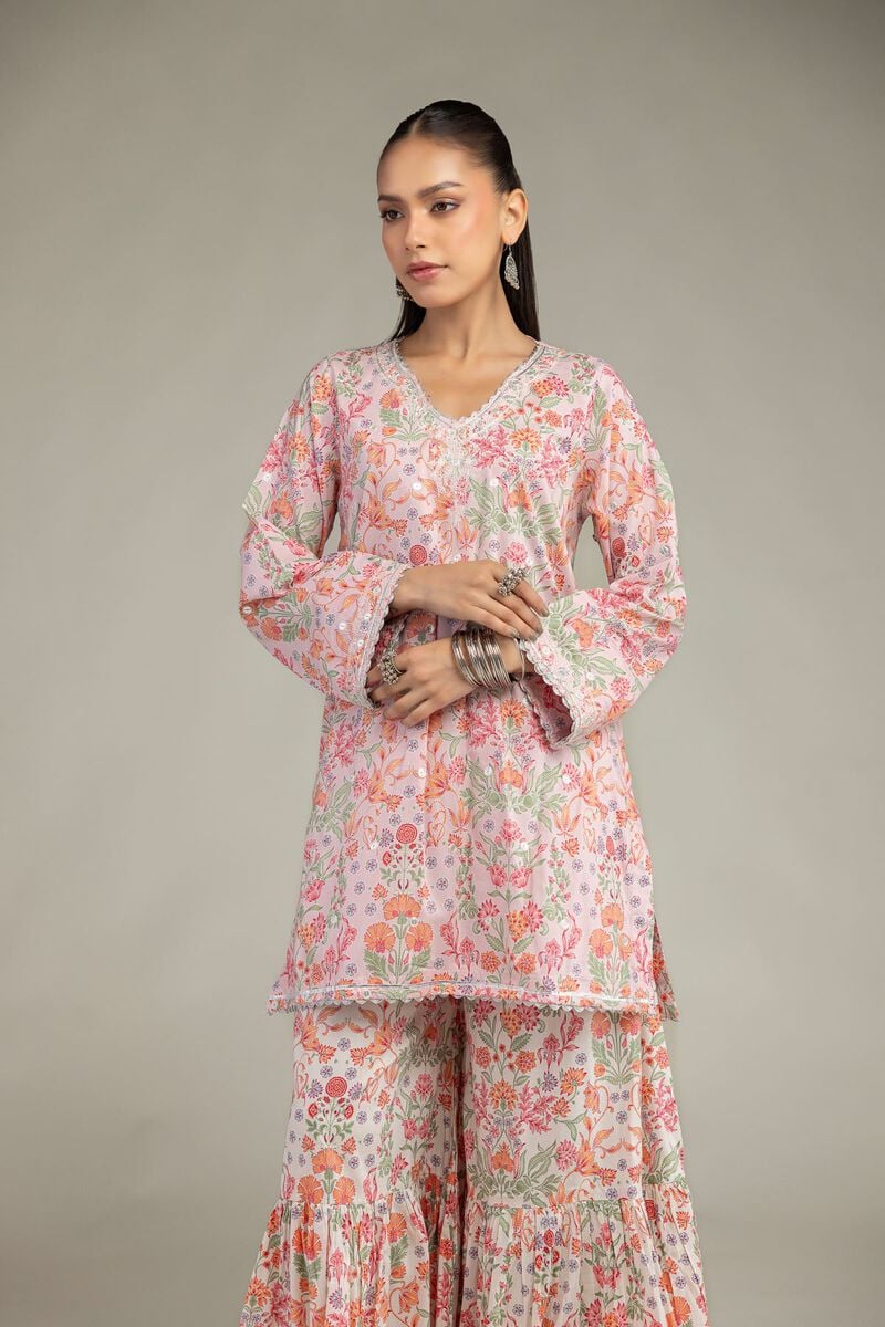 Embroidered | Cotton Viscose | Short V-Neck Kurta | USD 45.00