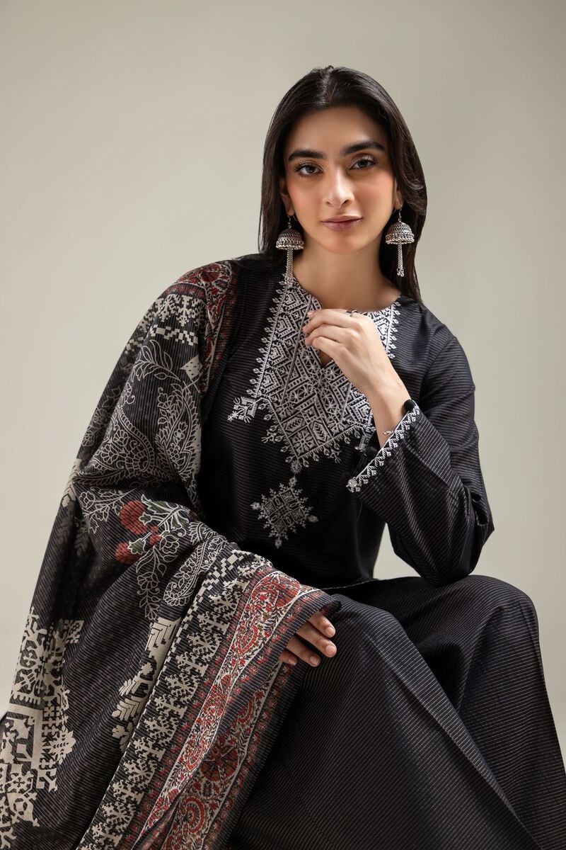 Embroidered | Mesuri | Black Mesuri Dupatta | USD 25.00