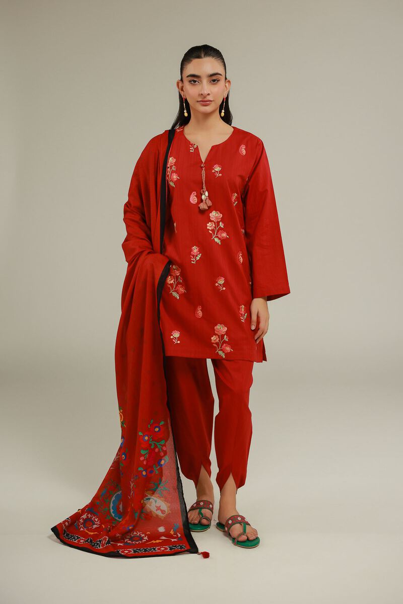 Embroidered | Cotton Net | Dupatta | USD 25.00