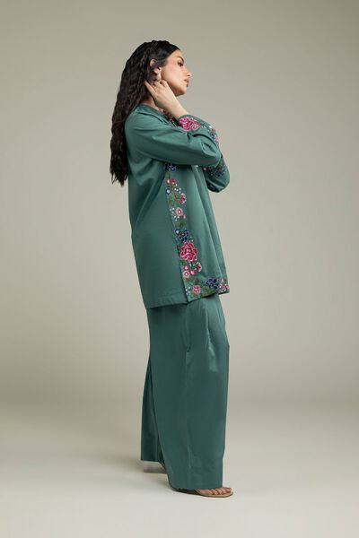 Embroidered | Cambric | Teal Solid Shalwar | USD 25.00