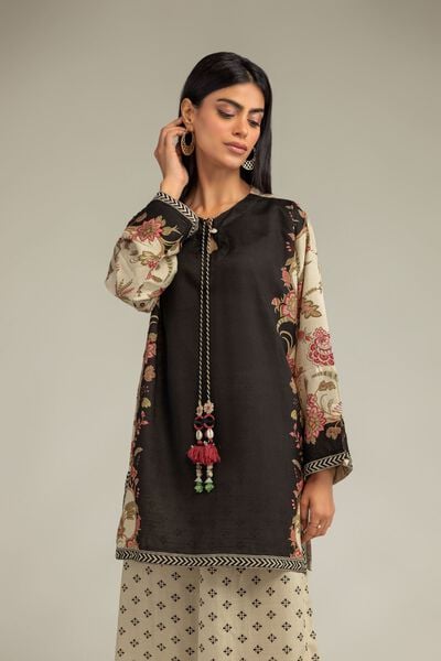 Printed | Raw Silk | Floral Silk Kurta | USD 40.00