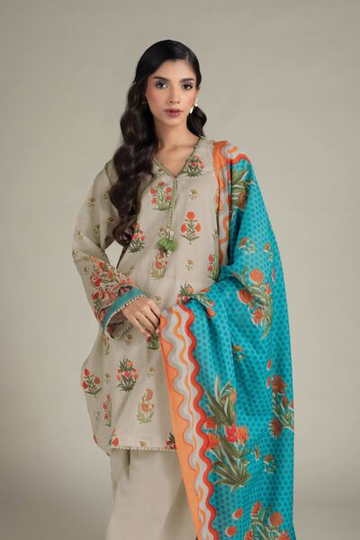 Printed | Cambric | 3-Piece Tailored Suit | USD 65.00