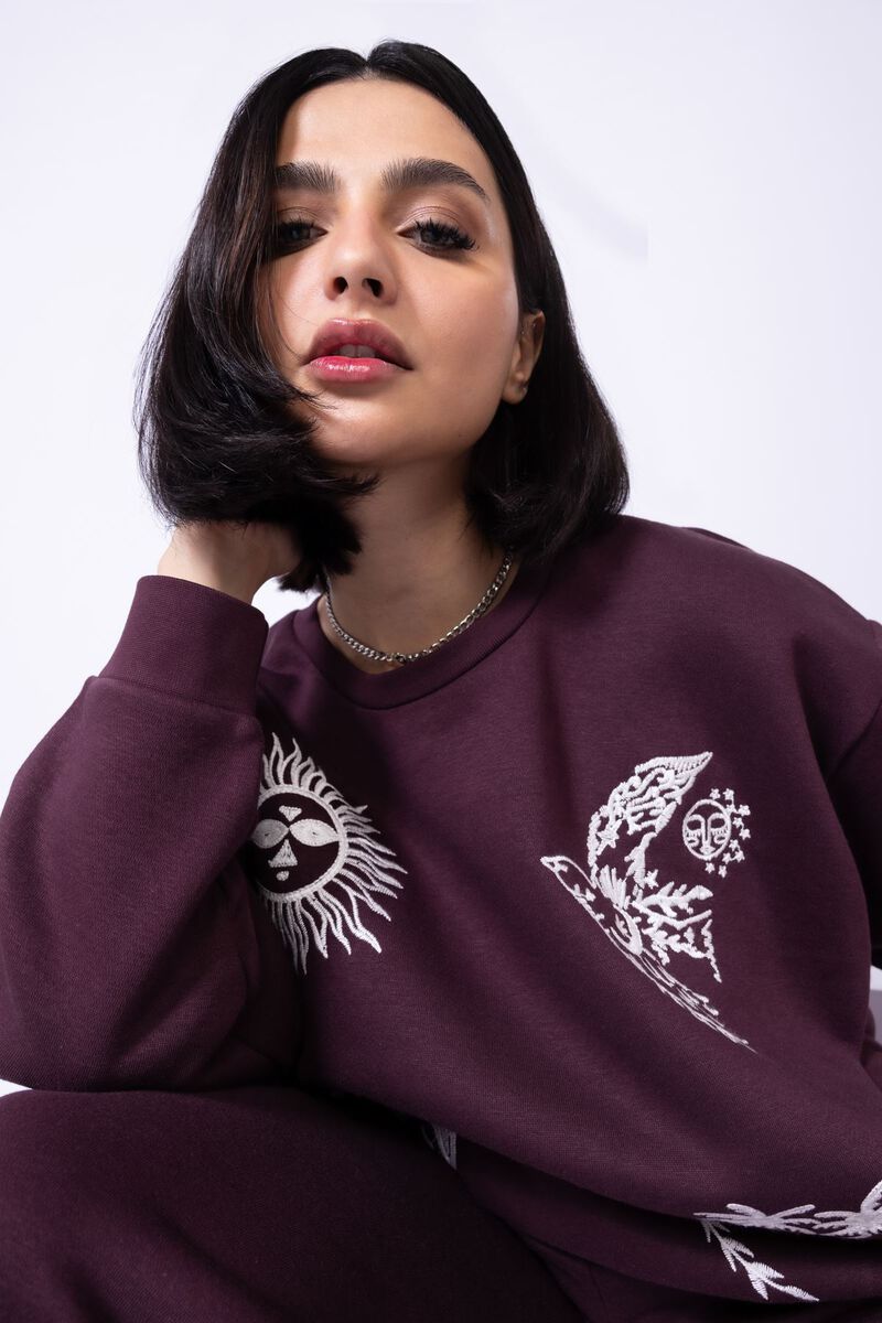 Embroidered | Cotton Polyester Fleece | Sweatshirt | USD 7.50