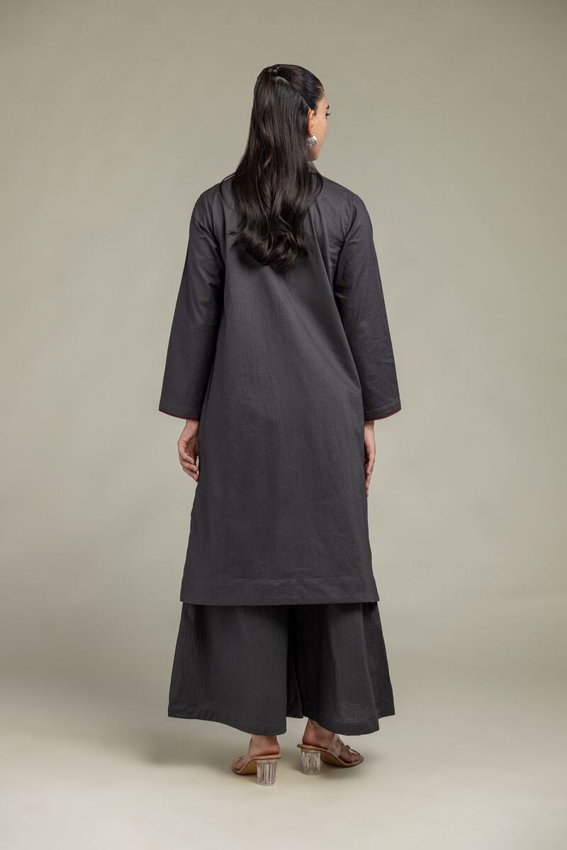 Dyed | Cotton Crinkle | Solid V-Neck Kurta | USD 35.00