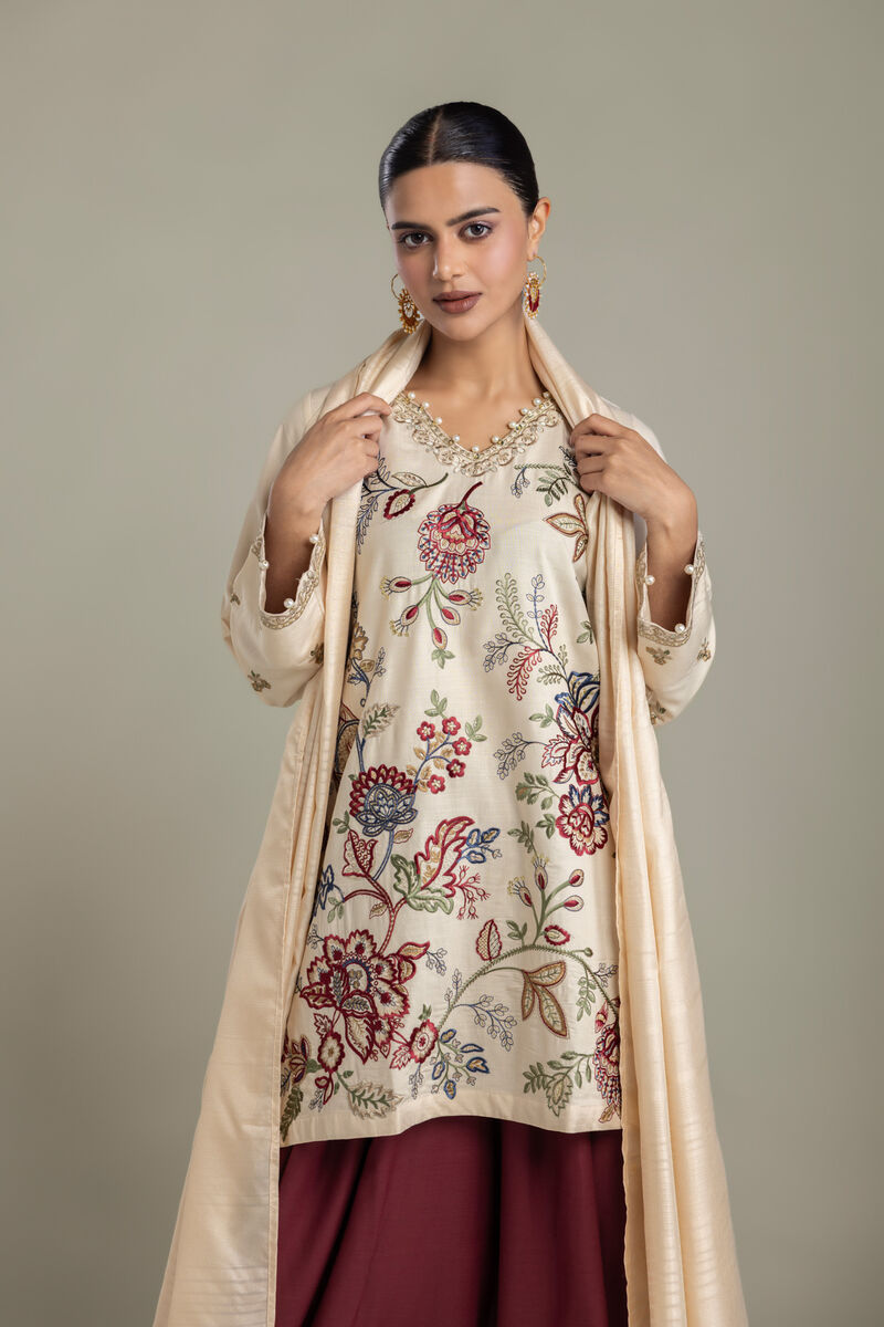 Embroidered | Polyester Silk | Silk Solid Dupatta | USD 35.00
