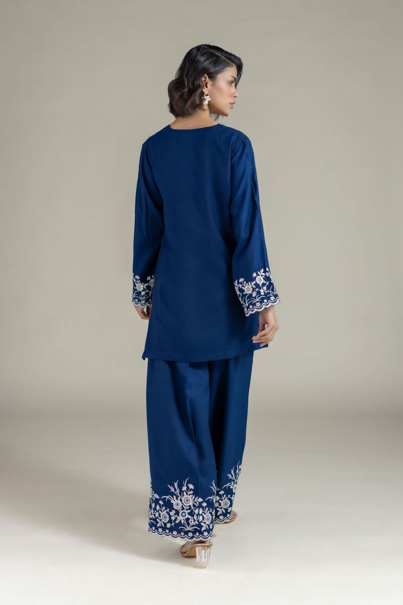 Embroidered | Heavy Blended Viscose | Floral Scalloped Kurta | USD 35.00