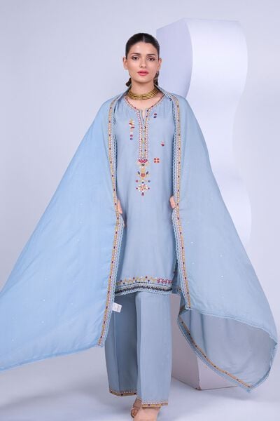 Embroidered | Light Thai Silk | Dupatta | USD 33.00