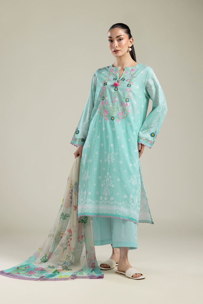 Embroidered | Cambric | Floral Tailored 3-piece | USD 75.00