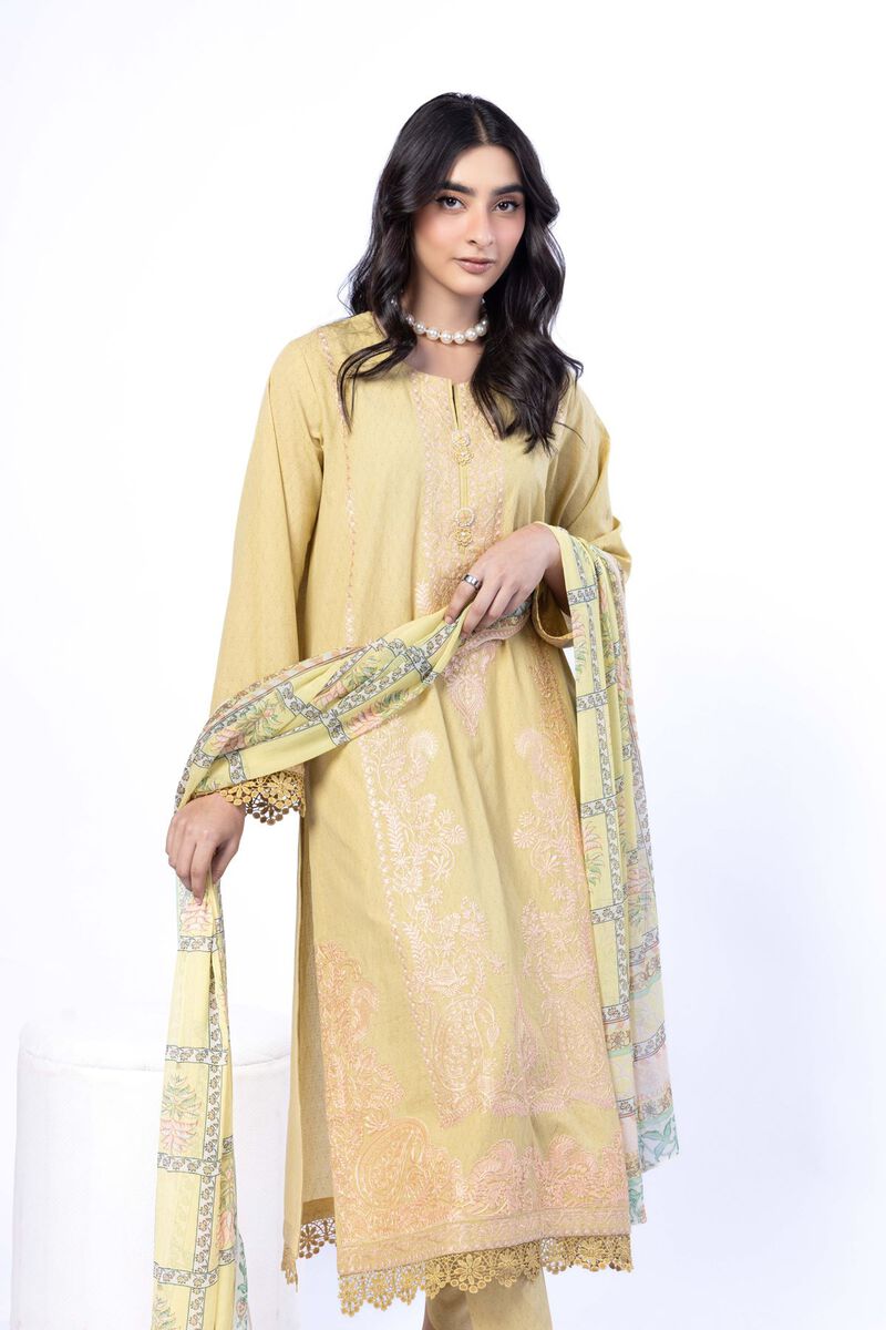 Embroidered | Cotton Dobby | Tailored 3 Piece | USD 75.00