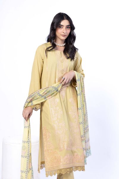 Embroidered | Cotton Dobby | Tailored 3 Piece | USD 75.00