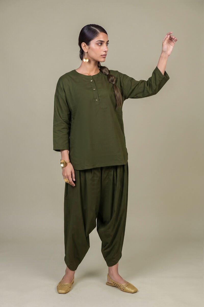 Dyed | Cotton Dobby | 2-Piece Tailored Set | USD 45.00
