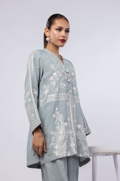 Embroidered | Russian Raw Silk | Kurta | USD 55.00