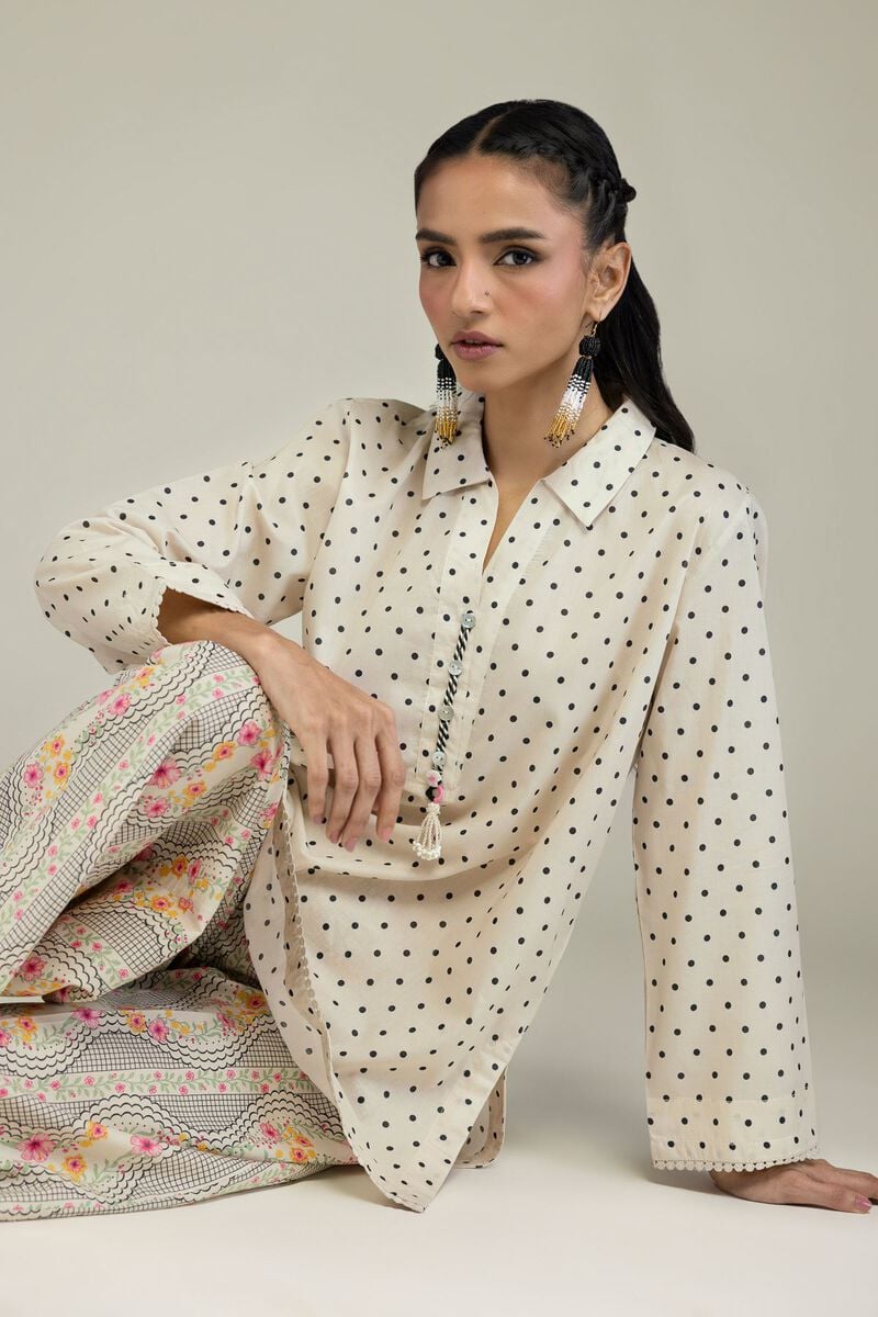 Printed | Cambric | Cambric V-Neck Kurta | USD 35.00