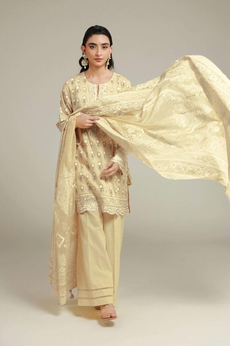 Embroidered | Cambric | Cambric 3-Piece Suit | USD 85.00