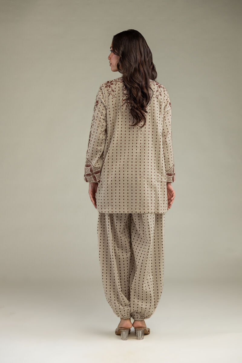 Printed | Cotton Dobby | Beige Cotton Kurta | USD 30.00