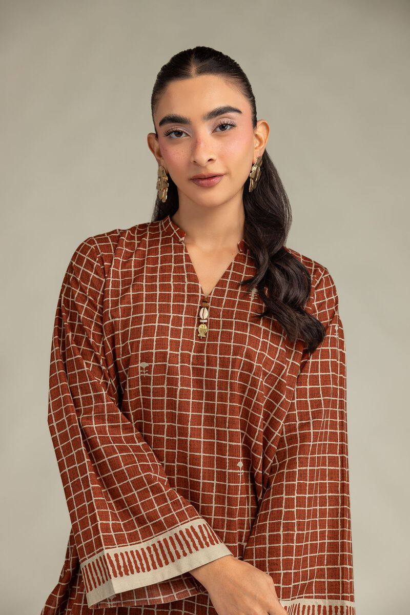 Printed | Cambric | Cambric V-Neck Kurta | USD 35.00