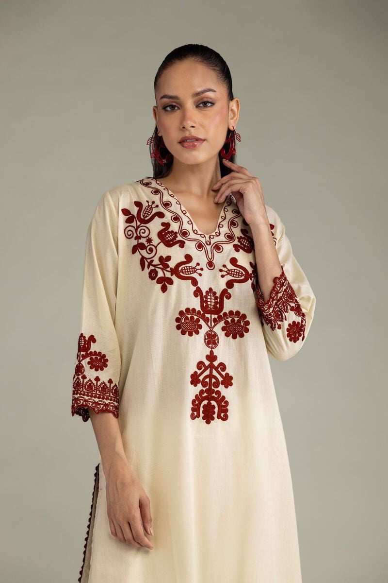 Embroidered | Cambric | Long Cambric Kurta | USD 45.00
