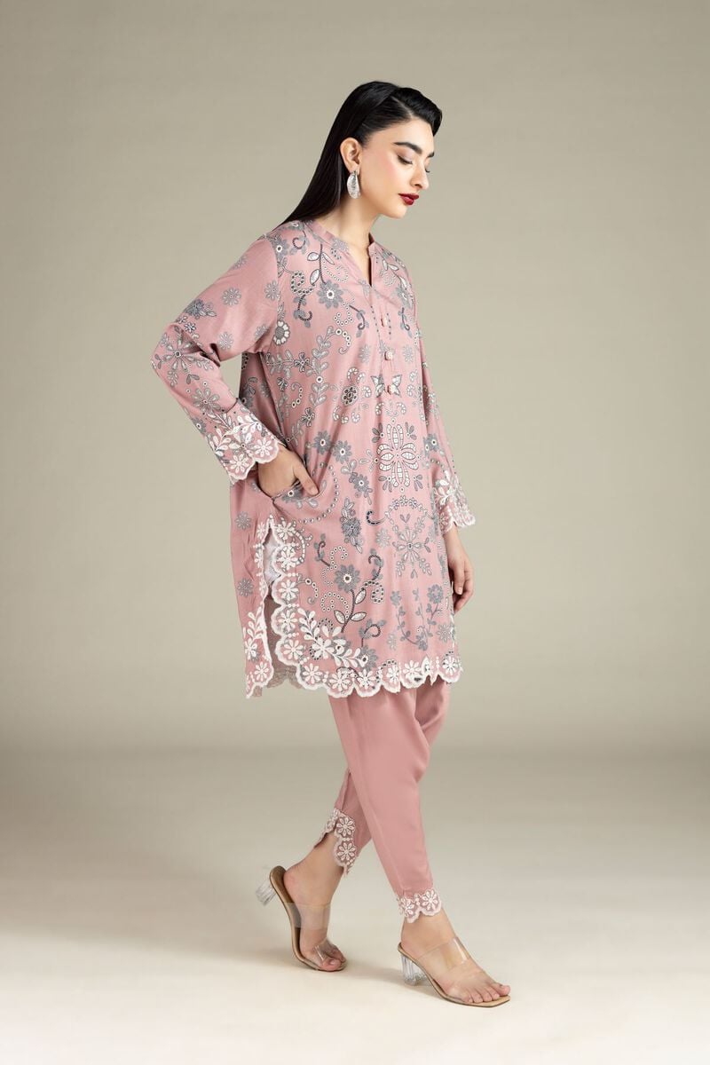 Embroidered | Raw Silk | Pants | USD 23.00