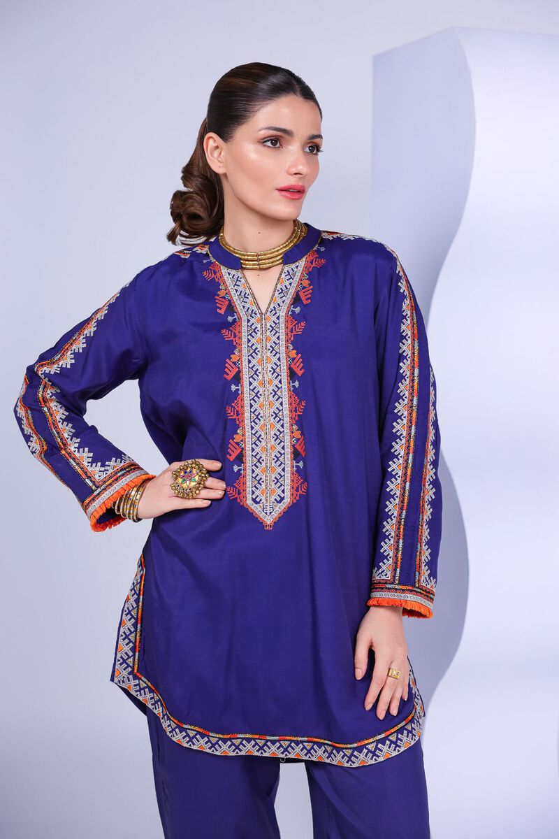 Embroidered | Russian Raw Silk | Kurta | USD 55.00