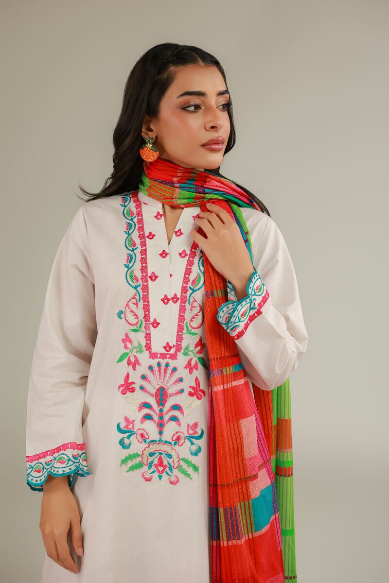 Embroidered | Cotton Net | Cotton Net Dupatta | USD 25.00