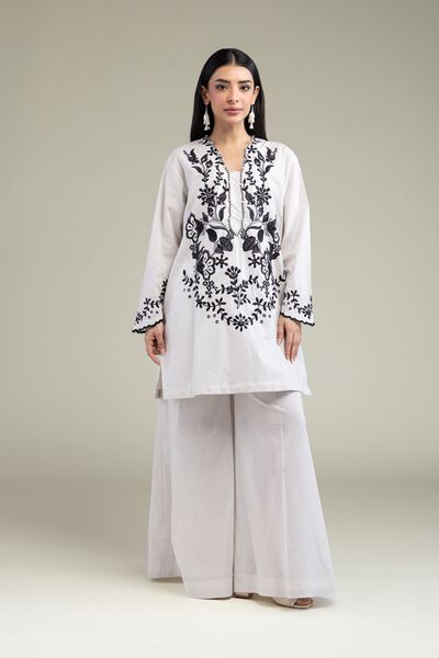 Embroidered | Cambric | Solid Summer Pants | USD 25.00