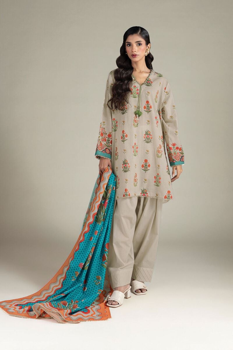 Printed | Cambric | 3-Piece Tailored Suit | USD 65.00