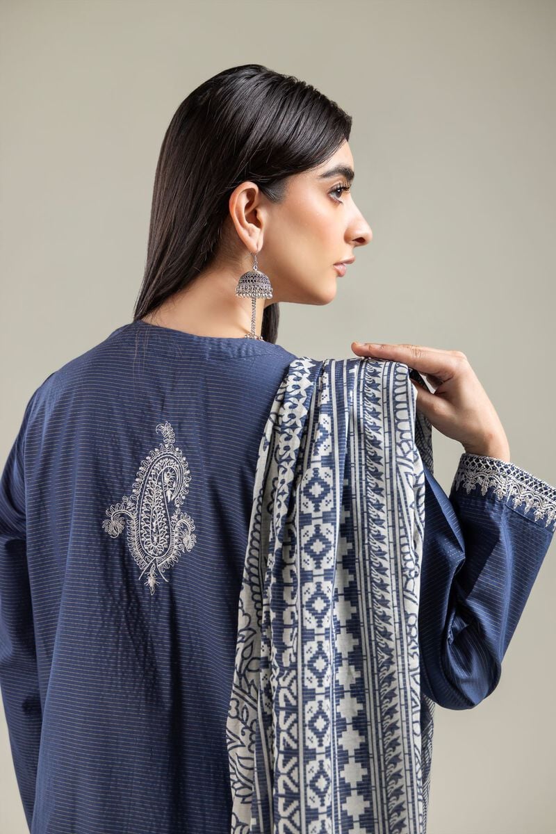 Embroidered | Mesuri | Navy Mesuri Dupatta | USD 25.00