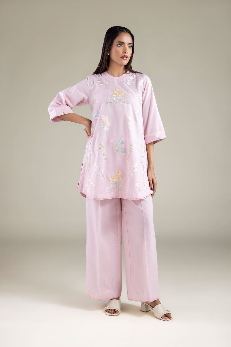 Embroidered | Cotton Dobby | Floral Threadwork Kurta | USD 40.00