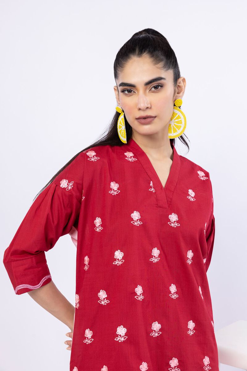 Embroidered | Crosshatch Poplin | Kurta | USD 15.00